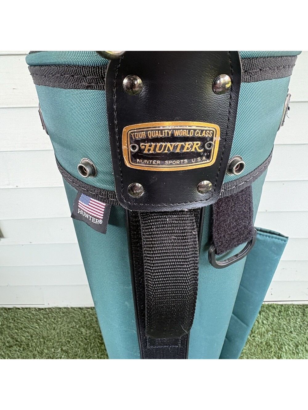 Vintage Hunter Sports USA Golf Bag Floral Tapestry 3-Way Carry – Made in USA - Picture 5 of 13